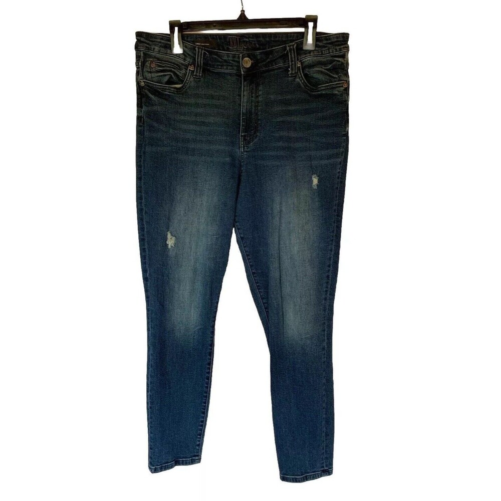 Kut From The Kloth Jeans Womens 16 Carlo Ankle Skinny Denim Stretch Medium Wash